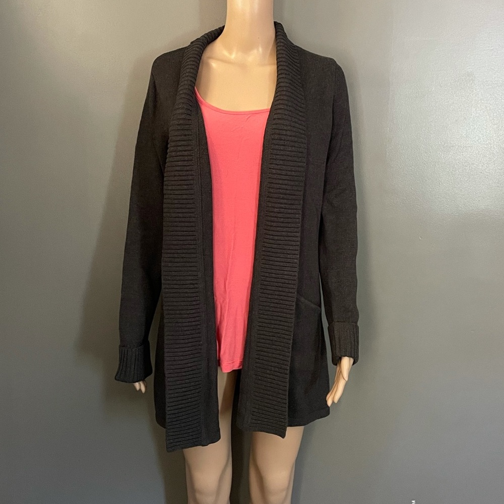 Marshall’s Tahari cardigan in volcano ash